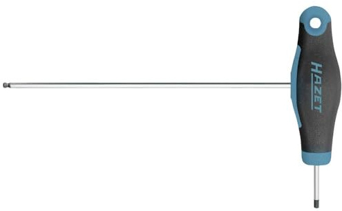 Hazet Vinkelskruvmejsel (kort och långt blad för flexibel användning, insexkantsprofil, storlek 2 mm) 829KK-2, mörkblå