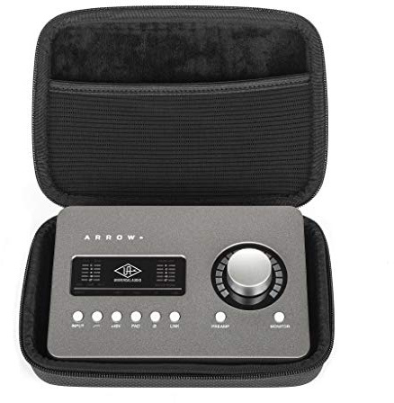 Analog Cases Glide Case für Focusrite Scarlett 4i4 / Universal Audio Arrow & vergleichbare Audio Interfaces (Transporttasche aus langlebigem, geformtem Eva/Nylon, robuster Gummitragegriff), Schwarz