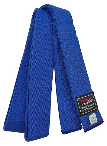 MingQian Taekwondo bälte, karate, Judo, Aikido kampsporttillbehör, färgklass: Vit, gul, grön, blå, röd, svart, midjebredd 4 cm, längd 200 cm-320 cm (240 cm, blå)