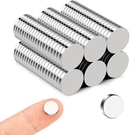 50PC imanes de neodimio, Mini imanes Redondos pequeño, 8×1mm imanes Adhesivos potentes, para artesanías, Bricolaje, refrigerador, Cocina y oficinas, en Miniatura duraderos (50 Pieces 8x1mm)