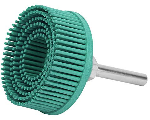 Disco 2 Pollici, Spazzola abrasiva in Gomma smerigliata, Mola lucidante per la rimozione di sbavature e ruggine, Supporto, Gomma, Spazzola per Trapano smeriglio in Gomma, Spazzola a Disco 2