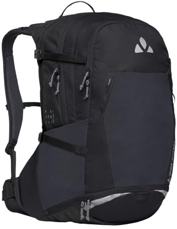 VAUDE Fahrrad Rucksack Bike Alpin 23+5, 28 Liter Volumen, komfortabler, belüfteter Netzrücken, mit Trinkblasenfach, black, Einheitsgröße