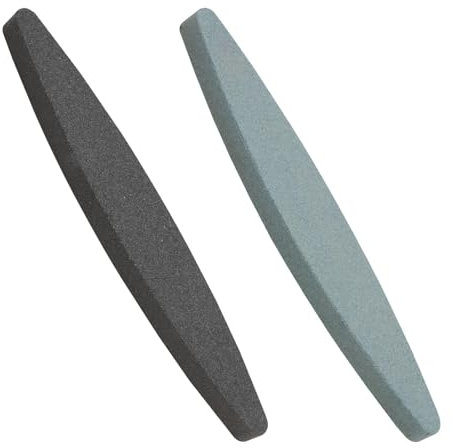 Grains 180 & 240 Pierre à Aiguiser en Alumine&Carbure de Siliciumde 2 Pièces pour Couteaux, Pierre d'Affûtage pour Haches, Sécateurs, Faux et Lames de Tondeuses