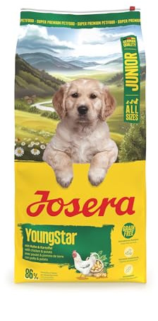JOSERA Junior YoungStar Huhn & Kartoffel (1 x 12,5 kg) | Premium Trockenfutter für wachsende Hunde | Welpenfutter für mittlere & große Rassen zur optimalen Versorgung | getreidefrei | 1er Pack