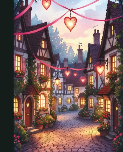 Valentine Village Handwriting Practice Notebook – 100 Pages, Learning to Write Paper