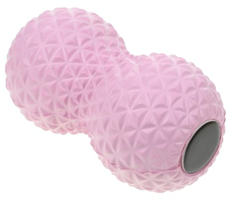 Homoyoyo Peanut Massage Ball Double Roller Set for Muscle Relaxation and Fascia Release, Portable Back and Foot Massager for Plantar and Neck Acupressure, Starlight Pink