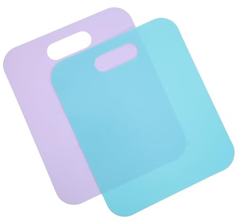 FONDOTIN Lot de 2 Planches de Pliage en Plastique pour Vêtements Adultes – Station de Pliage de Linge Portable Couleurs Bleu Clair et Violet Outil D’Organisation Rapide pour Chemises