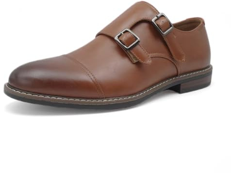 Finishing & Sewing Zapatos de Monje para Hombre con Doble Hebilla