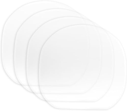 Lot de 4 raquettes de tennis de table transparentes - Film de protection autocollant pour protection en caoutchouc - Raquette de tennis de table - Housse d'entretien - Accessoires de tennis de table