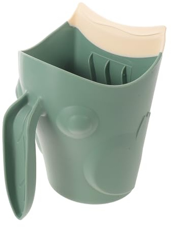 TOYANDONA Vaso para Lavar el Cabello Infantil de Pp Verde con Boquilla Inclinada y Diseño Ligero, Fácil de Limpiar Hirviendo, Adecuado para Mayores de 2 Años en Viajes o Salones de Belleza