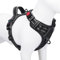 PHOEPET Hundegeschirre ohne Ziehen für kleine Hunde, reflektierende, verstellbare Front-Clip-Weste mit Griff, 2 Metallringe, 3 Schnallen [einfach an- und auszuziehen] (L, Schwarz)