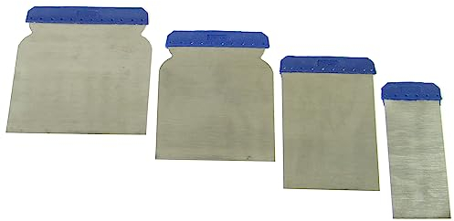 Filling Knives Metal Putty Spatulas, Set of 4, Scraper/Plaster/Drywall/Crack Filler Applicators Spreaders