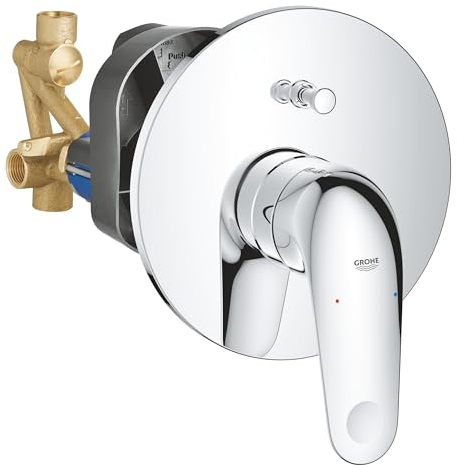 GROHE Swift 24336001 Mitigeur monocommande pour baignoire/douche encastré (avec corps dissimulé, levier en métal, cartouche céramique de 46 mm, inverseur automatique : bain/douche) Chromé