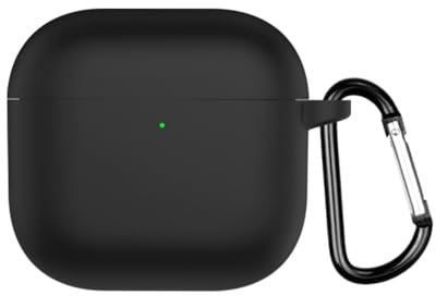 FTRONGRT Cover Compatibile con AirPods 4 2024, Silicone Morbido, Antigraffio, Bluetooth Scatola per Cuffie Custodia Protettiva Compatibile con AirPods 4 2024.Nero