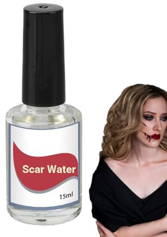 Generic Líquido de maquillaje para cicatrices, líquido de maquillaje para cicatrices de 15 ml para Halloween y actuaciones teatrales