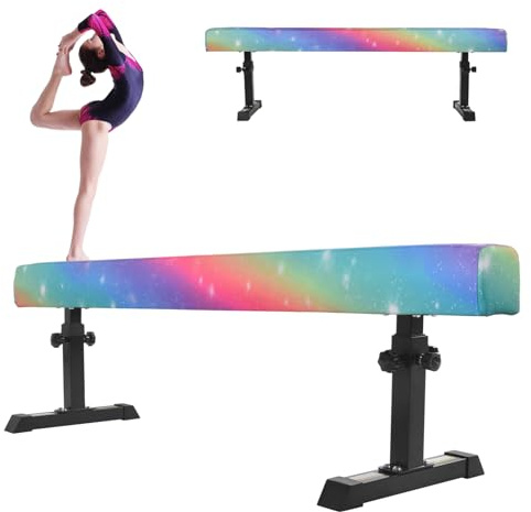 Trave ginnastica artistica per casa 5 Altezza regolabile Trave di equilibrio per bambini Capacità di carico 50 kg Traves ginnastica artistica 180cm di lunghezza Attrezzatura per l'allenamento Beam Gym