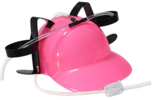 Yusat Drickshjälm, öl-soda-burkhållare, drickhatt, handsfree, 2 sidohölster, lämplig för de flesta 30 ml burkar, justerbar rem för fester