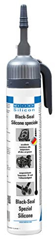 WEICON Sellador adhesivo de silicona, 200 ml, negro y gris