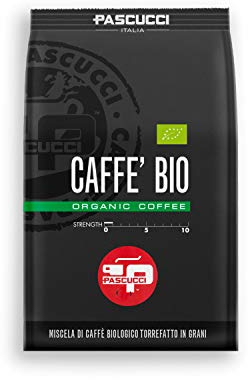 Caffè Pascucci | Caffe In Grani Per Macchina Espresso Moka E Caffè Filtro Miscela Bio Tostatura Chiara Caffe In Grani 250 g Pacchetto Salva Aroma Chicchi Caffe Torrefatti Per Espresso Intenso