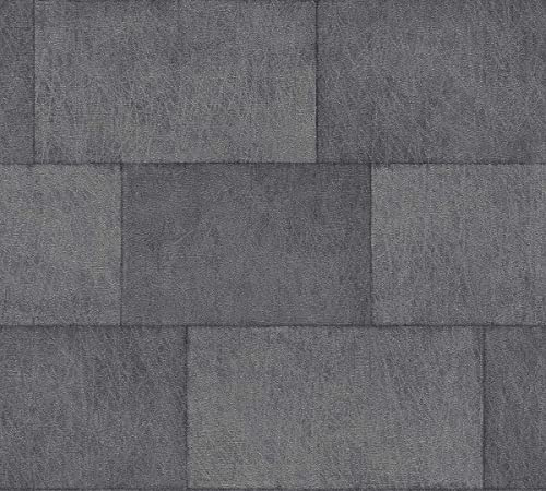 Livingwalls Stentapet grå modern 382016 fleecetapet stenutseende antracit för vardagsrum 10,05 x 0,53 m Made in Germany