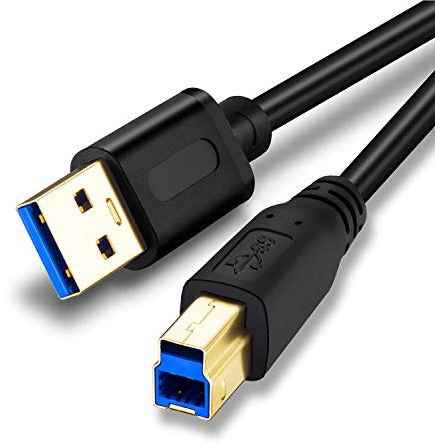 Jelly Tang USB 3.0 Cable A Male to B Male 25Ft,Superspeed USB 3.0 A-B/A Male to B Male Cable - for Scanner, Printers, Desktop External Hard Drivers and More(25Ft/8M)