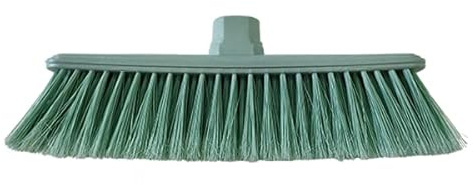 Clim Profesional. Escoba Ecológica Línea Eco Ocean con Diseño Plano. Fabricada con Plástico Marino Reciclado. Color Verde Agua. Cepillo de Barrer de 30 cms.
