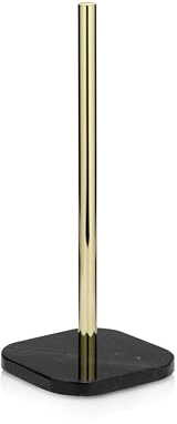 kela Toilettenpapier Aufbewahrung 37 cm LIRON, Toilettenpapierhalter stehend für 3 Ersatzrollen, Metall Klopapierhalter ohne Bohren, schwarz-Gold