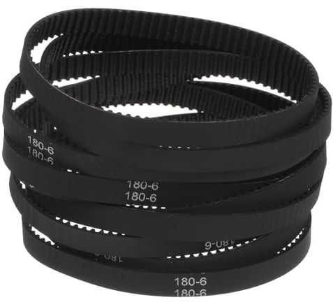 sourcing map Cinghia dentata 2GT ad anello chiuso in gomma 180-2GT-6, 6 mm di larghezza x 180 mm di lunghezza, cinghia dentata per stampante 3D, 10 pezzi