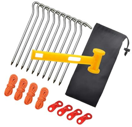 INOOMP 1 Stück Zeltzubehör Zelt Zum Campen Outdoor-zubehör Zeltheringe Metall Outdoor-Zelt Reflektierendes Seil Spanner Mit Nägeln Reflektierende Schnüre Camping Windseil