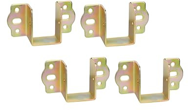 LIKERAINY Conectores para Cama Soporte de Viga Madera Anchura 35 mm Suspensión de Conexión Ganchos para Marco de Cama Metal Soportes para Rieles de Cama 4 piezas