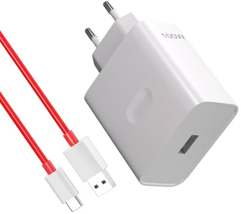 100W USB Ladegerät für Oneplus SuperVooc Charge,USB Netzteil mit 8A USB C Ladekabel 1m Dashcharge Adapter für Oneplus 13 12R 12 Nord CE 4 Lite Nord 4 3 2T 10 Pro Oppo Reno 12 Pro 12F 11F realme 12x