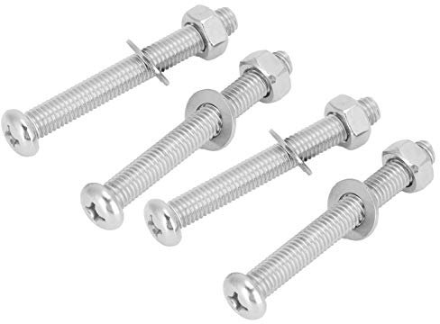 4 Sets Swimming Pool Ladder Bolts and Nuts Step Fastener Bolts Nut Underwater Ladder Replacement Parts 7mm