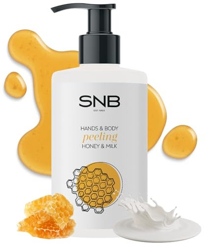 SNB Professional scrub mani e corpo miele e latte 250 ml – esfoliazione delicata con propoli ed estratti di erbe per la pelle liscia – ideale per manicure e cura della casa