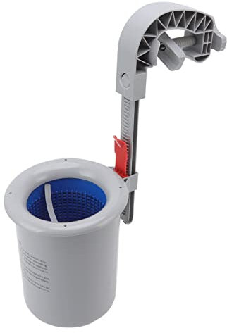 Depisuta Skimmer della Piscina Fuori Terra, Skimmer Mobili a Parete Grigia in Plastica con Skimmer con Cesto Pulito Staccabile Kit di Manutenzione del Filtro per Piscina Automatica