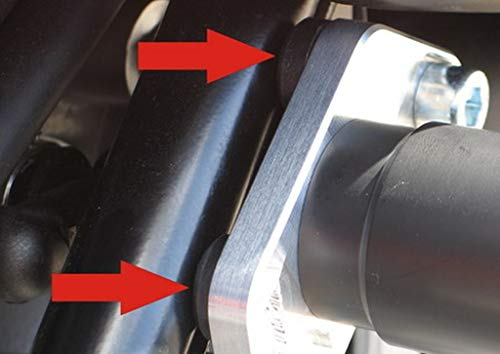 GSG-Moto Sturzpads passend für KTM Super Duke 990 / R ab 2005 Halteplatten Schwarz eloxiert