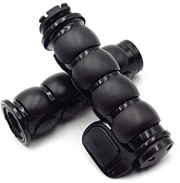 MOTLTECH Motorcycle Hand Grips 1 (25mm) Non-slip Hand Grip with Throttle Assist for Harley Yamaha Kawasiki Suzuki Cruisers Motorbikes Choppers,black