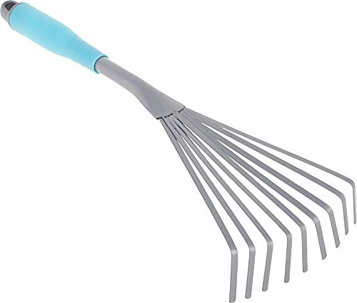 Mini Hand Fan Rake - Handheld Garden Fan Cultivator Tool - Small Hand Gardening Rake from Metal