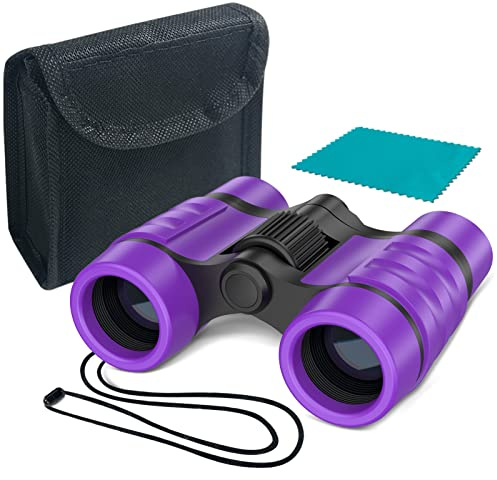 Binoculars for Kids Toys Gifts for Age 3-12 Years Old Boys Girls Kids Telescope Outdoor Toys for Sports and Outside Play Hiking, Bird Watching, Travel, Camping, Birthday Presents (Purple)