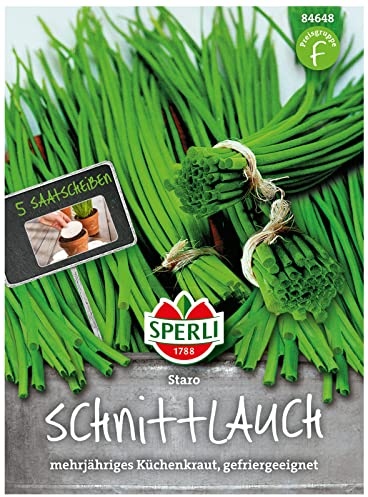 84648 Sperli Premium Saatscheiben Schnittlauch | Schnittlauch Samen Mehrjährig | Saatscheiben Kräuter | Schnittlauchsamen