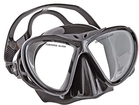 Maschera sub in silicone nero GRIFON Sr diving mask