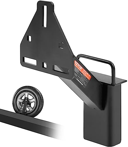 VEVOR Support Roue de Secours Remorque, Porte-pneu de Secours de Remorque Charge 73 kg Accessoires Nombreux pour Plupart des Roues à 4, 5, 6 et 8 Boulons sur 4, 4,25, 4,5, 4,75, 5, 5,5, 6, 6,5