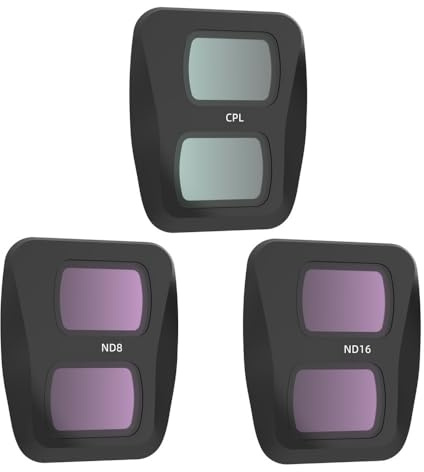 ZDANYA ND Filter for DJI Air 3 Filter Set Objektiv Gimbal Schutz Kamera ND8/16/32/64/1000 UV Wasserdicht Polar CPL Air3 Zubehör(3in1)