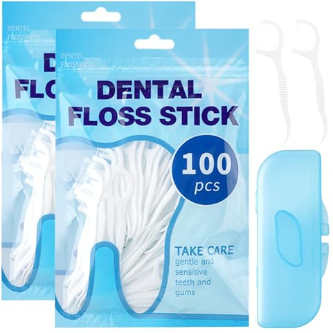 200 Pezzi Filo Interdentale, Archetti e Forcella Con Scatola di Conservazione - Pulizia dei Denti Perfetta per Famiglia, Hotel, Viaggi
