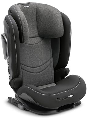 Inglesina Cartesio i-Size Seggiolino Auto, Isofix, per Bambini da 3 a 12 Anni circa, dai 100 ai 150 cm, Vulcan Black