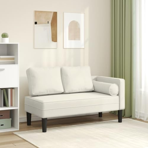 Gecheer Schäslong med krämkuddar i sammet, moderna soffor, 2-sits soffa, vadderad soffa, soffa för vardagsrum/kontor modern soffa, 2-sits bäddsoffa, L4007578
