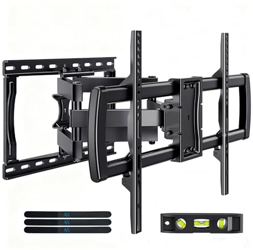 TV Wall Mount Bracket for 32-85 Inch TVs Full Motion Dual Articulating Arm with Swivel & Tilt, Max VESA 600x400mm, Supports 60 kg for LCD/LED/OLED Flat & Curved Screens