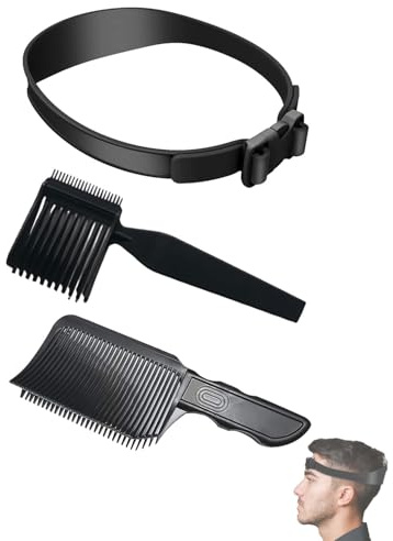 KEMUZ 3Pcs Ensemble de peignes de coupe réglables en silicone, Peignes Pochoir Coupe Cheveux Gabarit Rasage Peigne, pour Salon et DIY à la Maison Set de Peignes pour Coiffeur Homme