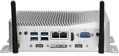 MNBOXCONET Fanless Mini PC Industrie N100, C13 6 x DB9 COM DDR5 Barebone, Low Power Rugged Embedded PC WIFI/BT4, 10 GPIO Micro Computer Win Linux Opnsense, 2 x 2.5GbE LAN