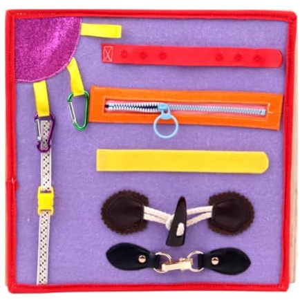Qianly Accessori per La Lavagna Delle Attività Fai-da-te, Coperta, Giocattolo Educativo per La Prima Infanzia, Componenti per La Lavagna Sensorial, Viola, Taglia unica bambino
