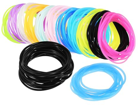 Hemobllo 150 pièces Lot Bracelets Silicone Lumineux Multicolores Bracelets Fluorescents pour Soirées Running Nocturne et Accessoires Mode